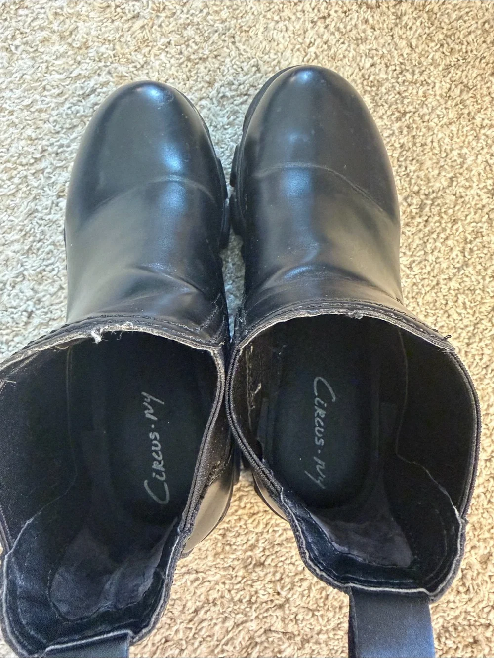 Circus NY Black Chunky Chelsea Boots Women’s 7.5